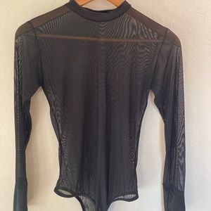 Sheer Black Bodysuit